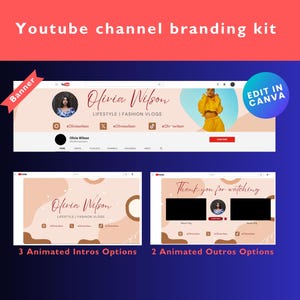 Youtube Branding | Youtube Banner | Youtube Intro | Youtube Outro | Influencer | Youtube Brand Kit | Canva | Social Media | Social Branding