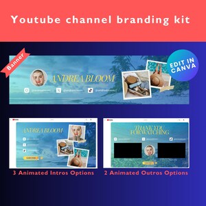 Youtube Branding | Youtube Banner | Youtube Intro | Youtube Outro | Influencer | Youtube Brand Kit | Canva | Social Media | Social Branding