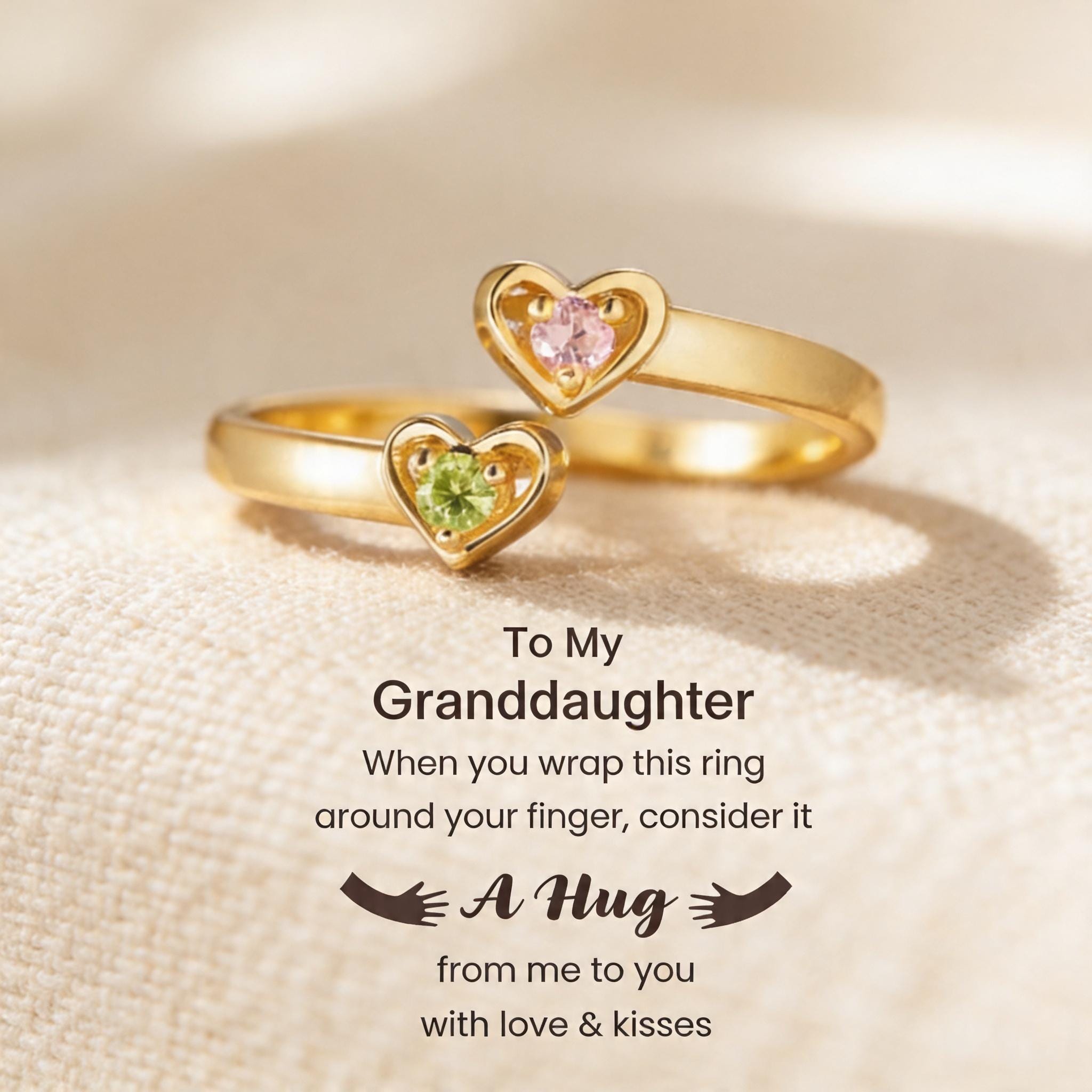 To My Daughter Ring-personalized Birthstone Heart Ring: Sterling Silver ...