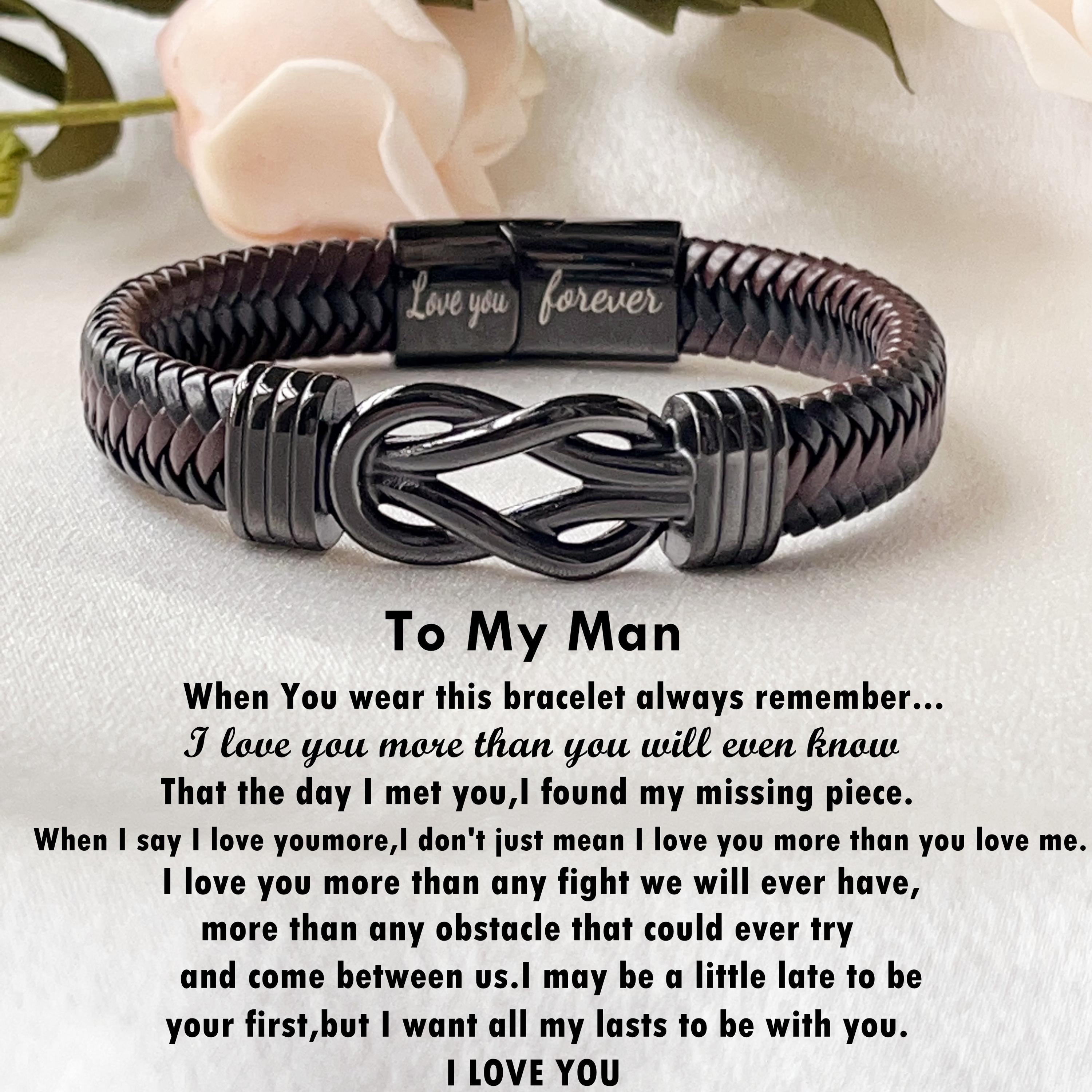 LSxAB Bracciale Con Ciondolo A Forma Di Cuore, In Acciaio Inox