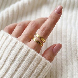 Edelstahl Just Breathe Ring: Hug Ring für Sie, Weihnachtsgeschenk Bild 7