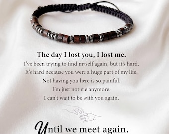 Pulsera conmemorativa en código Morse "Hasta que nos volvamos a encontrar", regalo para él y ella, regalo de Navidad.