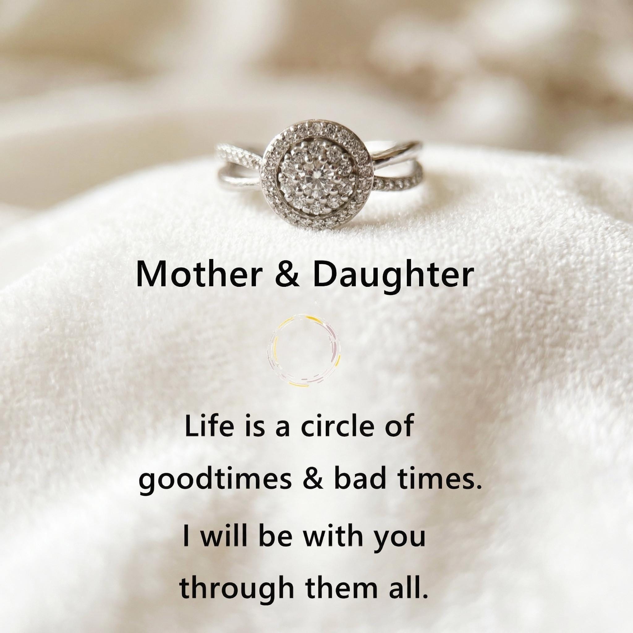 Mother Daughter Bond Sterling Silver Ring, Circle Jewelry Gift - Etsy