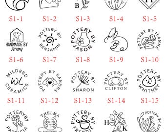 Many Designs For Your Ceramic | Custom Ceramic Stamp | Clay Stamp | Pottery Stamp | Brass Mold For Clay | Gifts For Potter | Halloween Stamp
