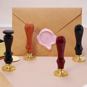 Sello de lacre con logotipo personalizado: kit de sellos de lacre personalizados para invitaciones y regalos de boda. Juego de sellos de lacre para boda.