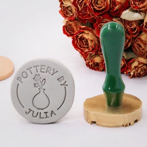 Signature Stamps for Pottery,  Custom  Logo Stamp, Stamp For Ceramic, Custom Name Stamps, Stamp For Clay, Stamp For Potter