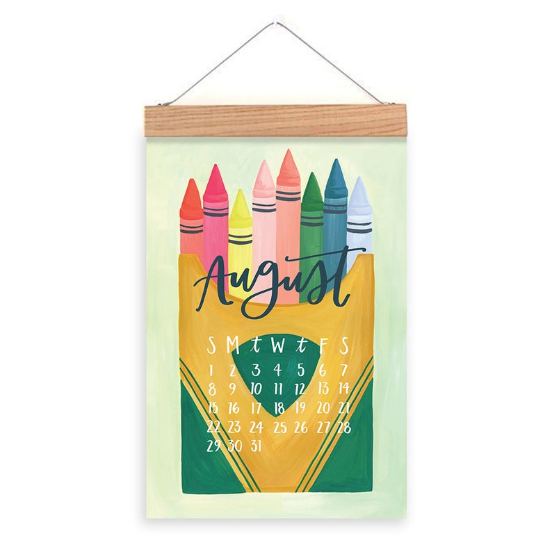2021 XL Wall Calendar Gather // 1canoe2 //Hand illustrated Etsy