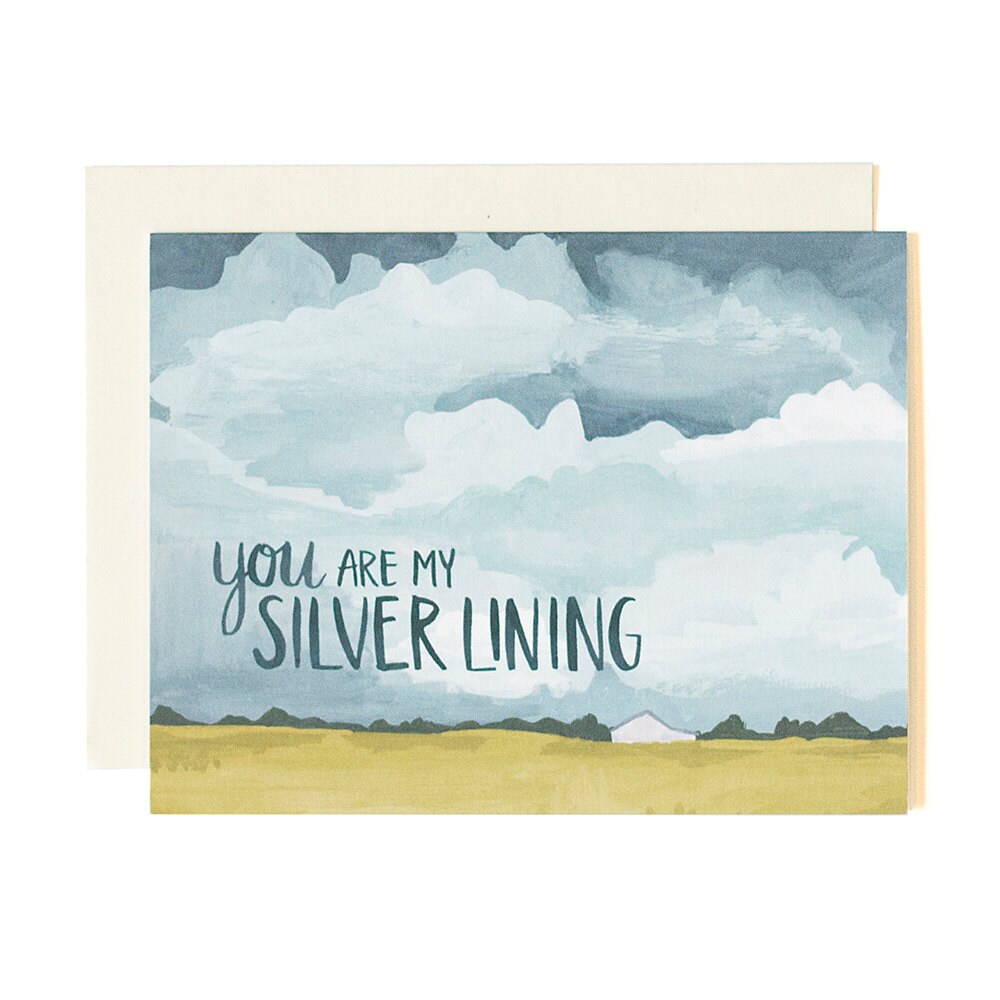 You Are My Silver Lining Illustrated Card//1canoe2