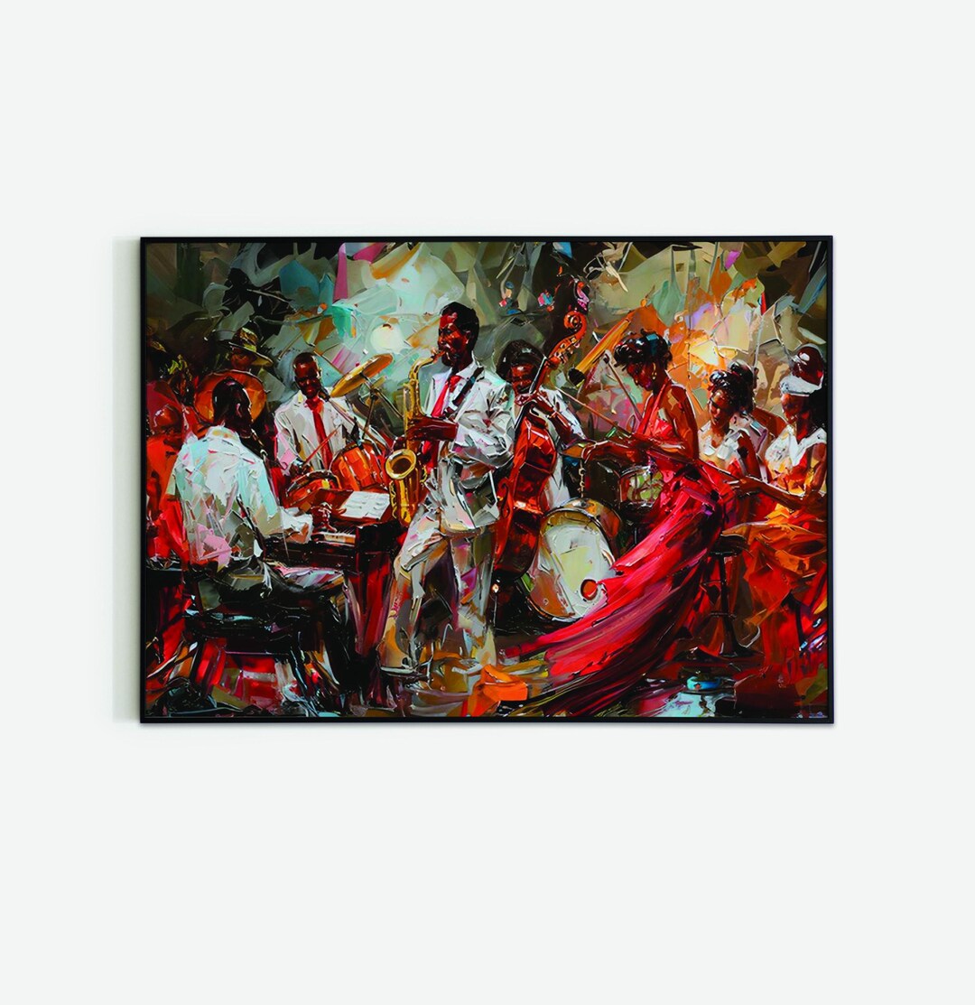 Saxophone Feminine Abstract Poster, Woman Jazz Home Print, Female Music