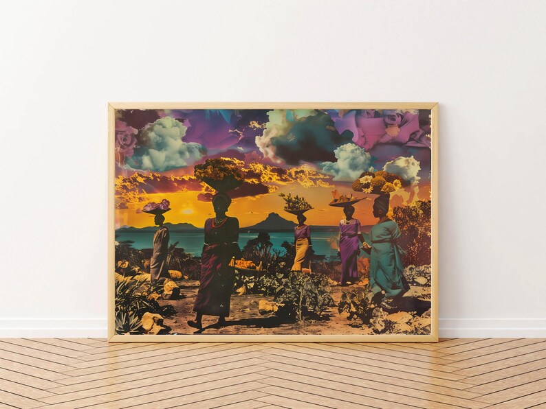 Haitian Woman Gallery Painting, Haitian Feminine Wall Poster, Caribbean