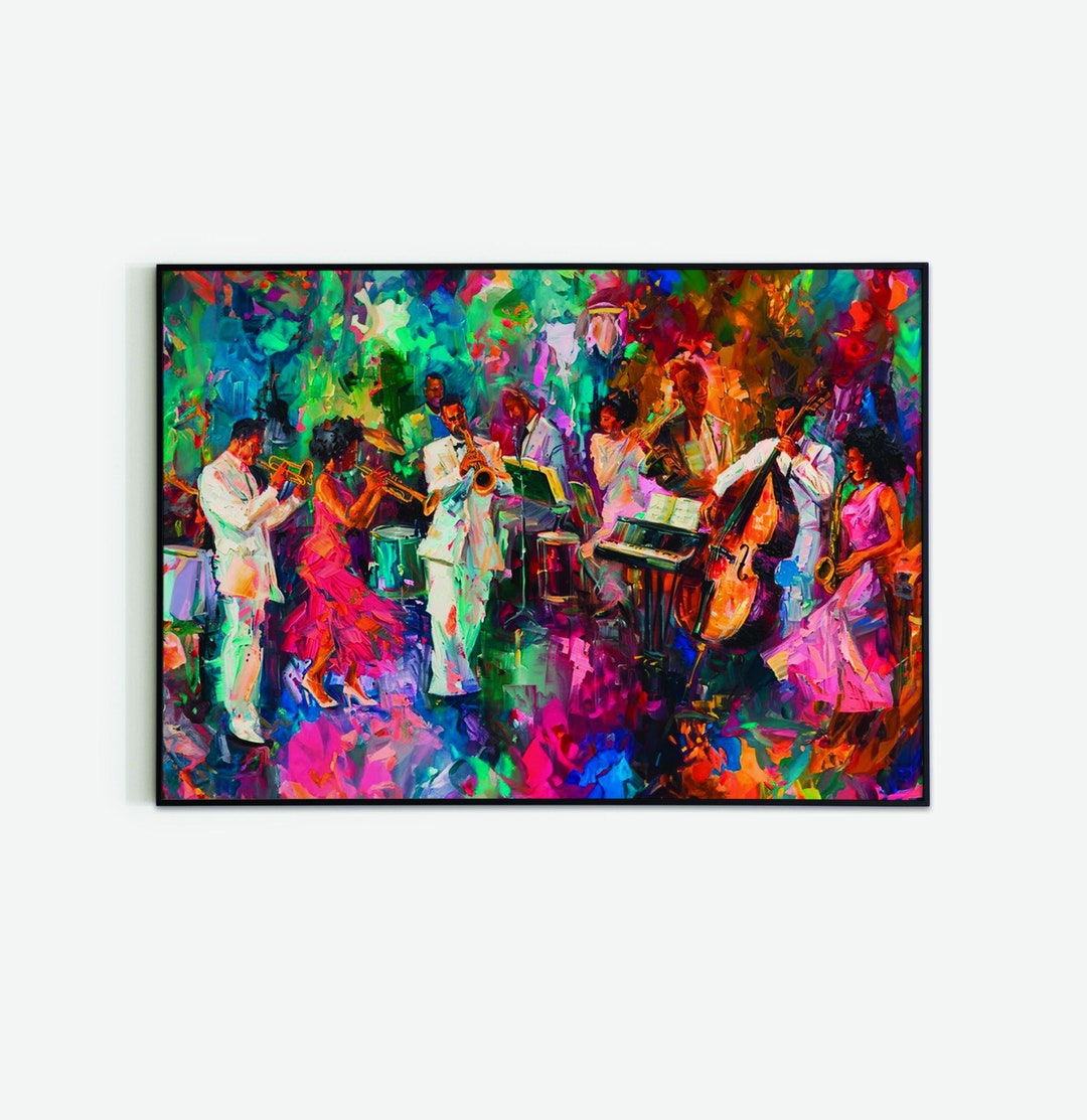 Woman Music Vintage Poster, Lady Saxophone Wall Print, Female Jazz