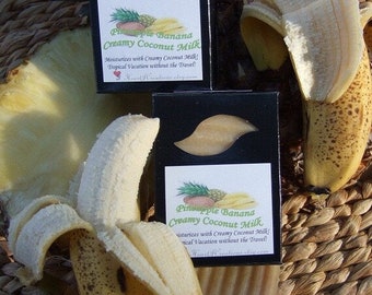 Pineapple Banana Creamy Coconut Milk Handmade Soap