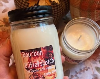 BOURBON BUTTERSCOTCH Soy Candle 16 oz
