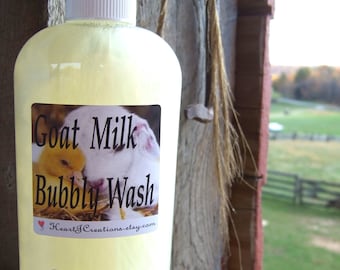 GOAT MILK BUBBLY Wash 8 oz Bottle with Pump