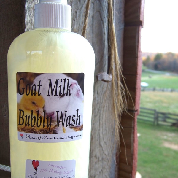 GOAT MILK BUBBLY Wash 8 oz Bottle with Pump