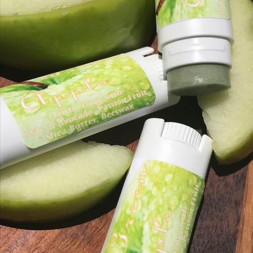 GREEN APPLE Lip Balm Green Apple Flavor Apple Lip Balm Etsy