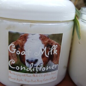 GOAT MILK CONDITIONER Large 16 Oz Tub Custom Scented with Moisturizing Oils image 3