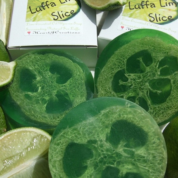 LUFFA LIME SLICE Lime Essential Oil Glycerin Soap
