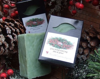 Christmas Wreath Handmade Soap Bar