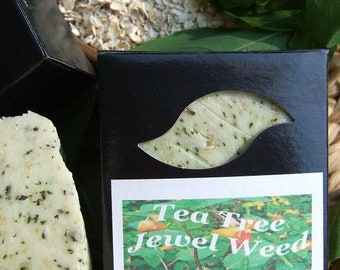 JEWEL WEED Tea Tree Essential oil Soap with Ground OATMEAL Helps Aid in Relief of Poison Ivy