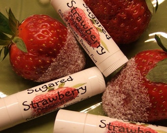 SUGARED STRAWBERRY Lip Balm Pink Gloss