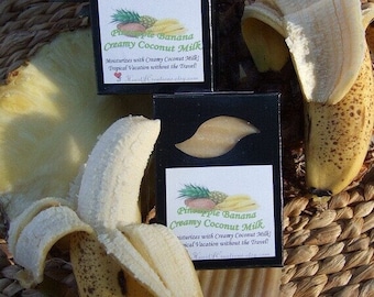 Pineapple Banana Creamy Coconut Milk Handmade Soap