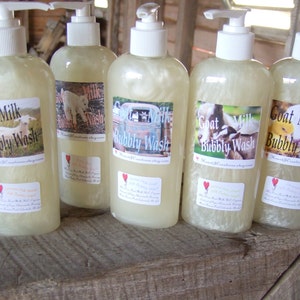 GOAT MILK BUBBLY Wash 8 oz Bottle with Pump