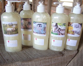 GOAT MILK BUBBLY Wash 8 oz Bottle with Pump