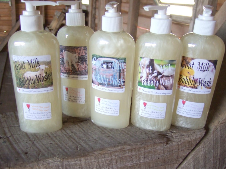 GOAT MILK BUBBLY Wash 8 oz Bottle with Pump image 1