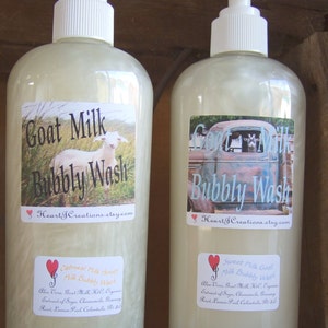 GOAT MILK BUBBLY Wash 8 oz Bottle with Pump image 2