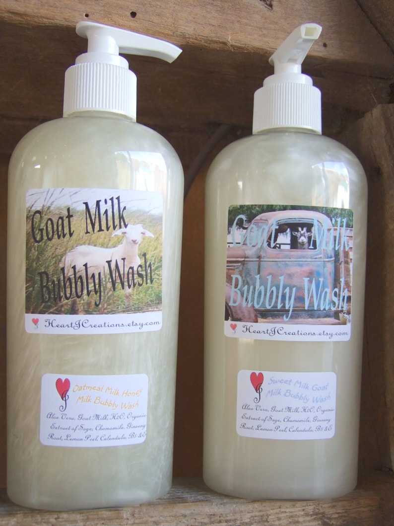 GOAT MILK BUBBLY Wash 8 oz Bottle with Pump image 2