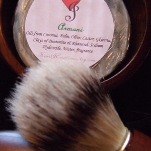 MEN'S HARDWOOD Shaving Kit with SHAVING Soap with Rhassoul and Bentonite Clays image 2