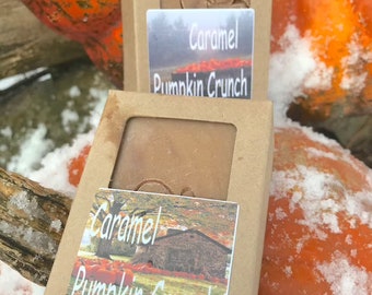 Caramel Pumpkin Crunch Cake Soap Bar