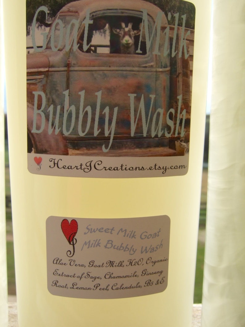 GOAT MILK BUBBLY Wash 8 oz Bottle with Pump image 3