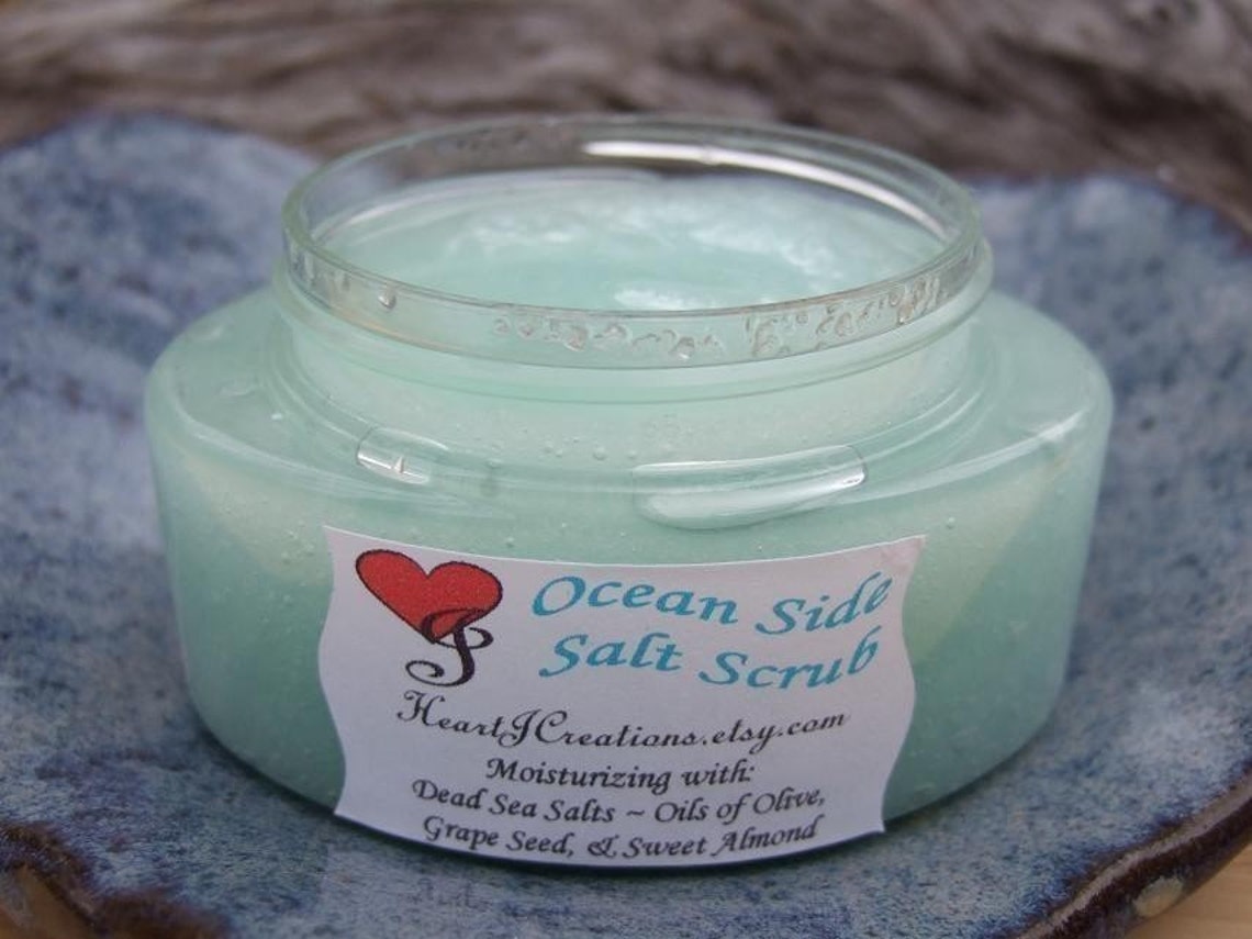 DEAD SEA SALT Scrub With Grapeseed Oil Sweet Almond Oil and Etsy