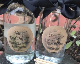 REED DIFFUSER ~ 4 oz Glass Bottle You Choose Scent