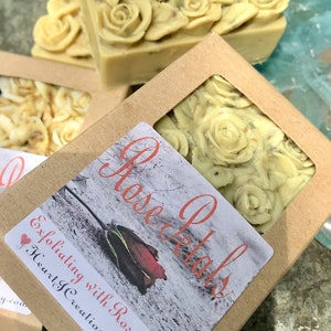 ROSE PETALS with Ground Rose Petals Handmade Soap Bar