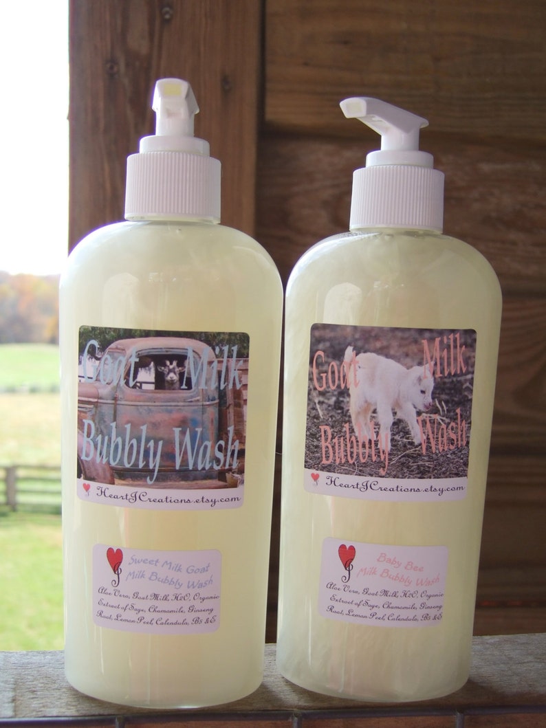 GOAT MILK BUBBLY Wash 8 oz Bottle with Pump image 4