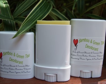 TRAVEL SIZE DEODORANT -- Bamboo Green Tea Scent