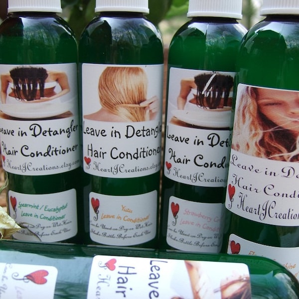 Custom Scented LEAVE IN Conditioning Spray & DETANGLER For all Hair Types - - You Pick the Scent