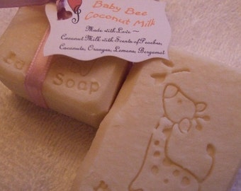 BABY BEE COCONUT Milk Baby Soap Loaded with Shea Butter and Sweet Almond and Avocado Oils