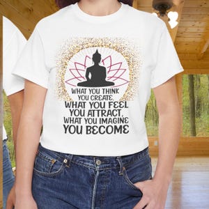 Law of Attraction 100% Heavy Cotton Tee, Manifest Shirt, Spiritual Shirt, Abundance T-shirt, Mystical T-shirt, Buddha t-shirt