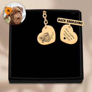 Personalized Pet Portrait Heart Necklaces – Keep Your Furry Friend Close to Your Heart. Perfect Gift for Pet Lovers!