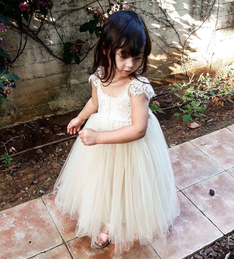 champagne infant dress