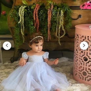 Baby Girl Light Blue  Dress, Flower Girl Dress, Ice Blue First Birthday Outfit, 1st Birthday Dress, Princess Dress, Smash The Cake Dress