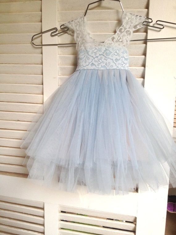 ice blue girls dress