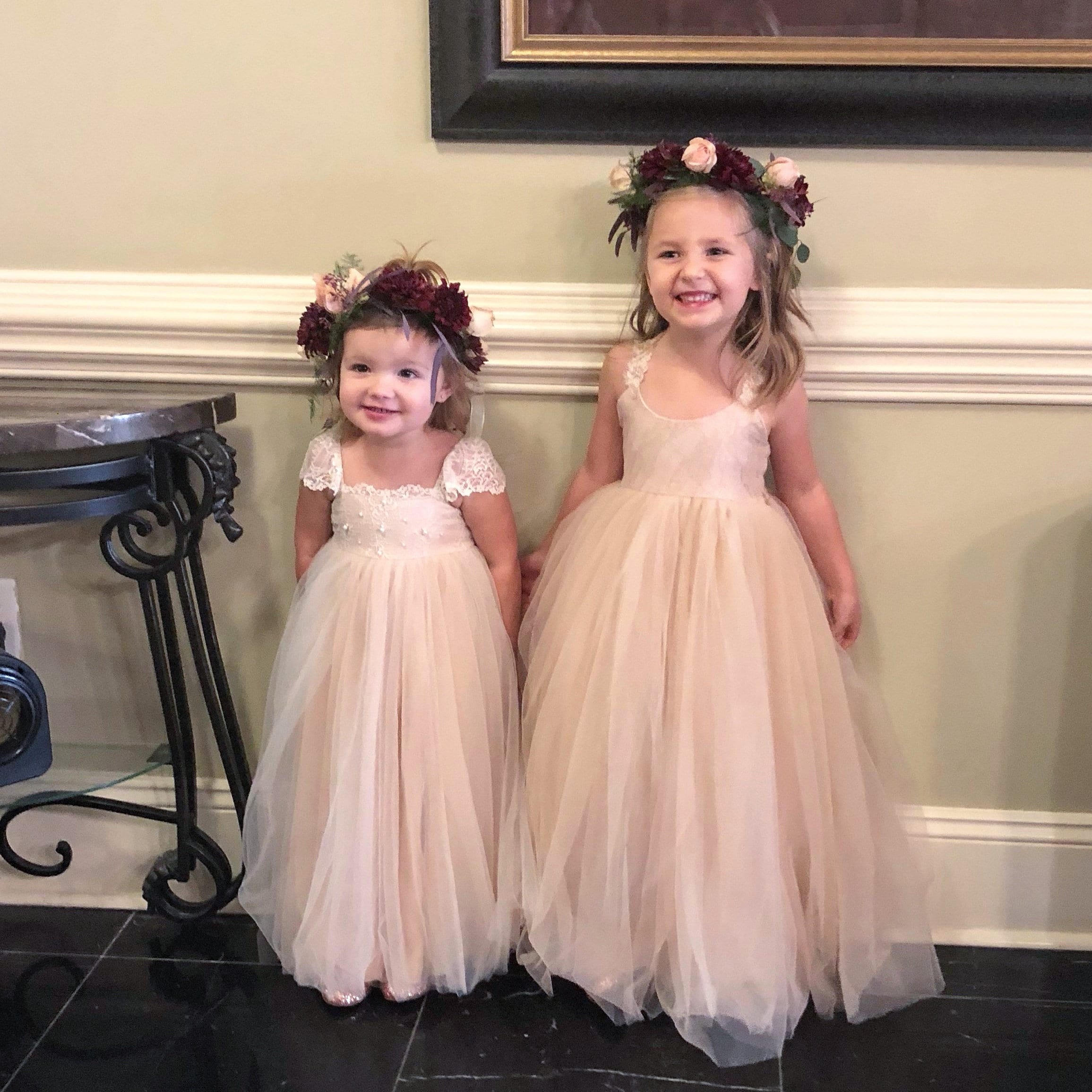 champagne flower girl dresses