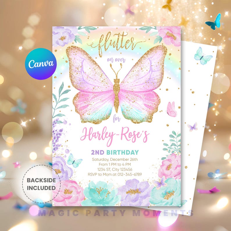 Rainbow Butterfly Invitation
Butterfly Invitation
Butterfly Invite
Flutter by Butterfly
Birthday Invite
Butterfly Theme
Floral Butterfly
Invitation Butterfly
Butterfly Birthday
Whimsical Butterfly
Birthday Butterfly
Pastel Invitation
Girl Invitation