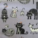 Crazy Cats - Japanese Cotton Fabric - Half Yard