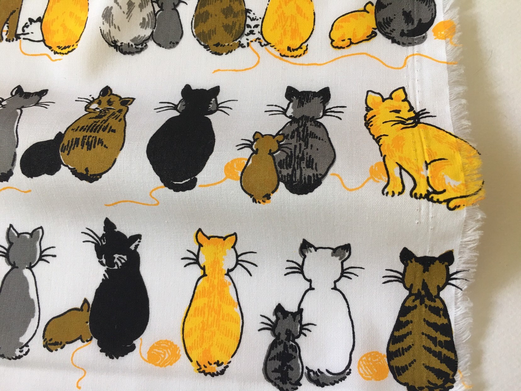 Retro Cat Fabric